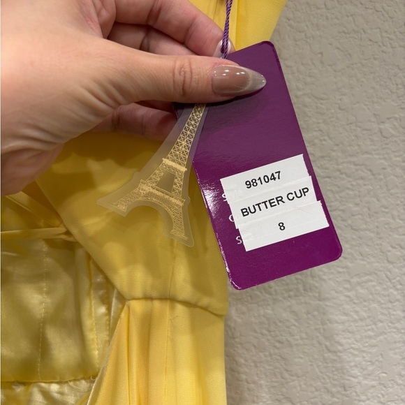 NWT Abby Paris Butter Cup Illusion Plunging Neck Open Back Chiffon Prom Dress - Picture 7 of 10